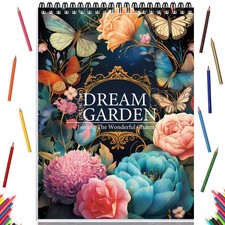Adult Coloring Book for Women, Books 11.4  8.2inches, DREAM GARDEN