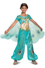 Aladdin Live Action Movie Princess Jasmine Teal Deluxe Child Costume