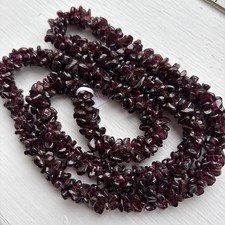 Garnet Twisted Polished Gemstone BNWT necklace rich Blackcurrant stain colour