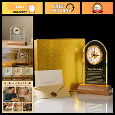 80th Birthday Clock Gift for Mom, Dad, Grandma, Grandpa - LED Base, Gift Box, Un
