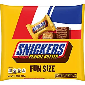 Snickers Crunchy Peanut Butter Squared Chocolate Candy Bars Bag, 11.5 oz