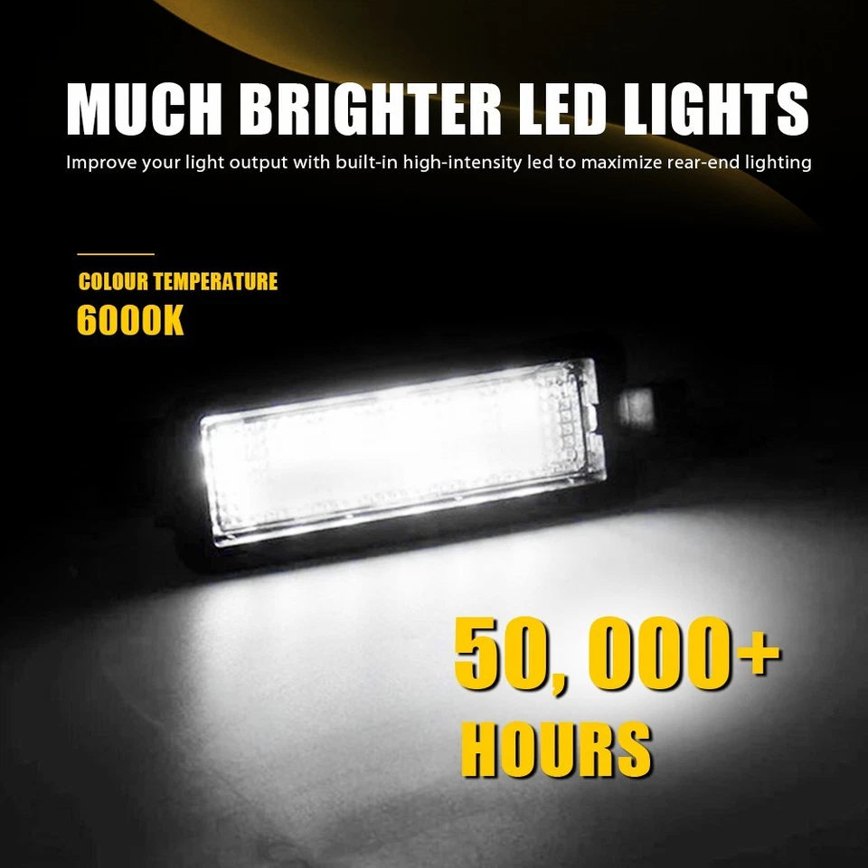 Lámparas LED de luz de matrícula para Chrysler 300 Pacifica 2015-2023 [BLANCO BRILLANTE] Foto 4 de 4