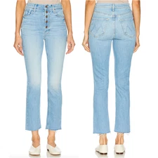 MOTHER The Pixie Dazzler Ankle Fray Jeans Ivy League Cowboy Size 29 NWT