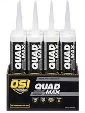 OSI Quad Max Window Door & Siding White Sealant 9.5 oz.  White #001 (Pack of 12)