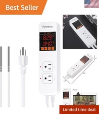 LED Digital Temperature Controller with Dual Probes for Terrarium and Fridge Use