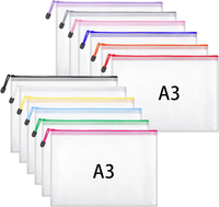 12 StüCk Dokumententasche A3, PVC Dokumentenmappe Mit ReißVerschluss