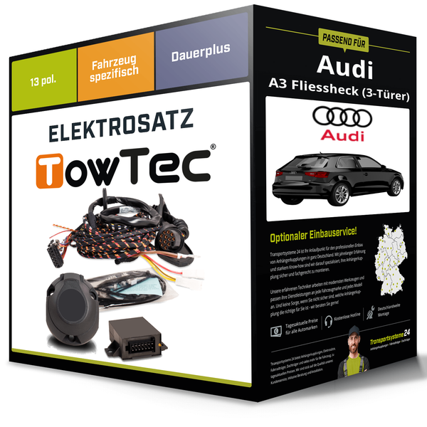 Elektrosatz 13-Pol Spezifisch für Audi A3 Fliessheck 07.2008-08.2012 NEU-image