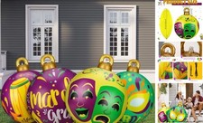 Pcs 32 Inch Mardi Gras Inflatable Decorations Ball Outdoor Giant 4 Assorted