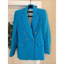 Zara Double-Breasted Tweed Blazer size xs