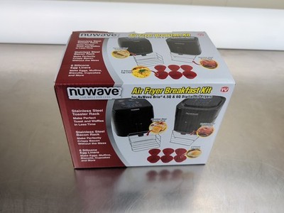 NuWave Brio Air Fryer Breakfast Kit for 4.5 & 6 Qt. Bacon Toaster Racks 6 Eggs
