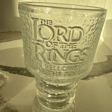 Lord of the Rings Glass Frodo Cup Goblet 2001 Vintage Made In USA