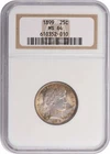 1899 Barber Silver Quarter MS64 NGC