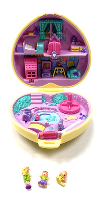 Polly Pocket Strollin  Baby Babysitting Collection 1992 Bluebird Complete