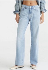 Aeropostale Women's High Rise wide Leg Lightweight Jeans Size 14R Style 1378