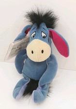 Disney Store Exclusive Winnie The Pooh Eeyore 9" Bean Bag Plush Toy Vintage