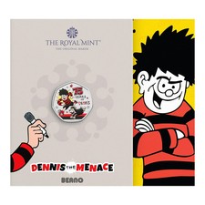 2026 Dennis The Menace UK 50P Brilliant Uncirculated Colour Coin Limited Edition