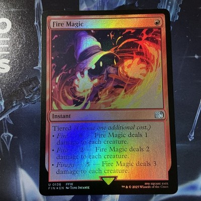 1x Fire Magic 0136, Foil, Final Fantasy, Magic the Gathering MTG NM