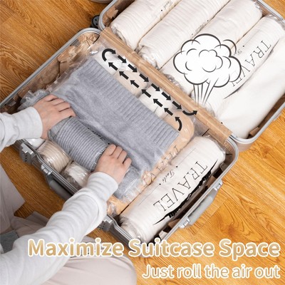 NINGESHOP Sacchetti Sottovuoto per Vestiti, 10 Pezzi Buste 3 Forati