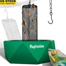 Reptile Feeder Bowl W/ Mesh Chameleons Durable Anti Escape Design Hanging Chain