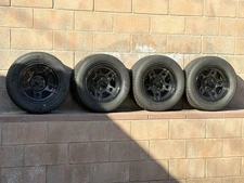 Wanda New Set of 4- 14”Black Out Alloy Wheels with Tires For Golf Carts