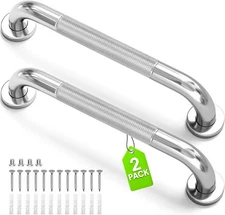 Grab Bars for Bathtubs and Showers 2 Pack,16 Inch Anti-Slip Shower Grab Bars for