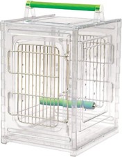 Caitec Perch  Go Polycarbonate Bird Carrier, Clear View Travel Cage 50002 