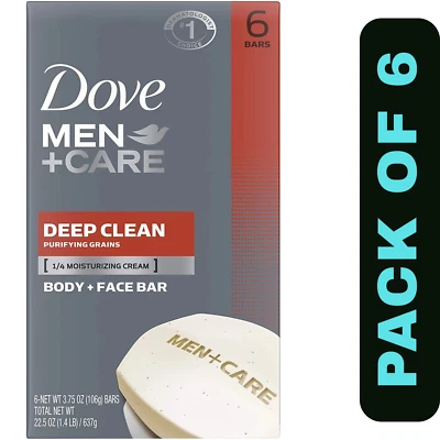Dove Men Plus Care Body And Face Moisturising Cream Soap Bar single Count 6 Pack