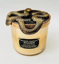 Bath & Body Works Halloween Wicked Vanilla Woods 3-Wick Candle 14.5oz New