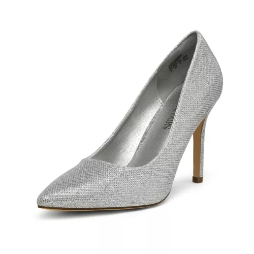 US Damen-Slipper Stilettos hoher Absatz spitz zulaufend Hochzeit Party elegante Pumps Schuhe - Bild 5 von 13
