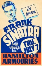 Frank Sinatra Reproduction 4" x 6" Mini Concert Poster Free Top Loader  