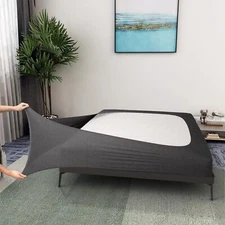 Box Spring Cover Twin Size - Jersey Knit & Twin/Twin XL, Heather Gray 