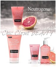 NEUTROGENA Oil-Free Acne Wash Pink Grapefruit Cream Cleanser Facial Scrub