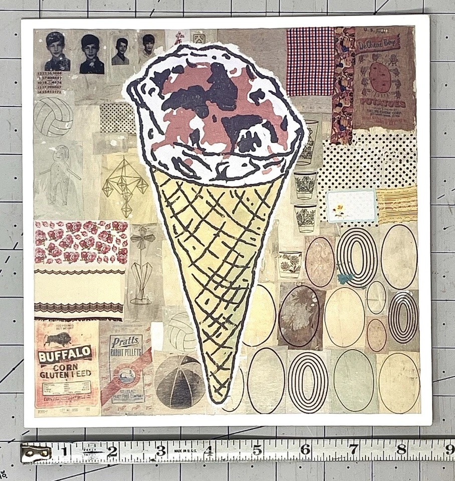 Cartão de anúncio de arte 1999 Donald Baechler (1956-2022) - Imagem 4 de 4