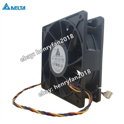 Delta TFC1212DE Axial Fan DC 12V 3.90A 120*120*38MM 4-Pin Inverter Cooling Fan - Picture 2 of 5