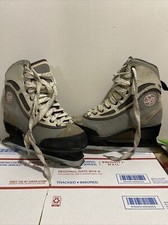 CCM SP 60 Woman's Grey, Pink, Black Figure Ice Skates Size 5