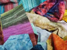 Lunn Fabric Scraps 1 Pound 4 Yards Handpaints Prisma Dyes Grab Bag Scrap