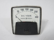 General Electric DC Voltmeter 0-300VDC 2-1/2" Diameter Type DW-91 USED