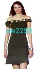 CHANEL NWT MOST WANTED JEWELED REMOVABLE CRYSTAL BROOCHES OLIVE BROWN DRESS 44