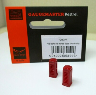 Gaugemaster GMKD77 - 2 X Vorgefertigt Rot Plastik Telefon Boxen n Spur -2nd Post