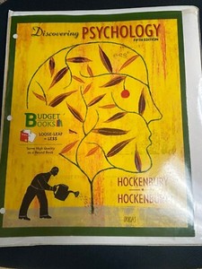 Discovering Psychology by Don H. Hockenbury; 5th Edition