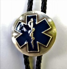 EMERGENCY MEDICAL SERVICE STAR OF LIFE RESCUE PARAMEDICS EMS BOLOTIE BOLO TIE