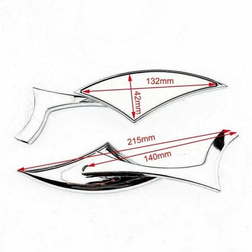 Blade Side Mirrors Motorcycle For Harley Touring Electra Street Glide Road King - Picture 4 of 7