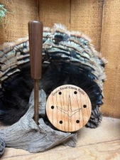 Hand-crafted Easy Grip Custom Red Oak Friction Pot Slate Turkey Call w/ Striker