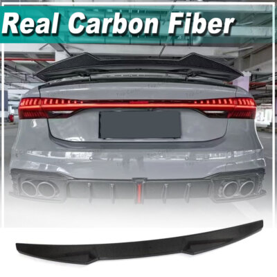 Fit For Audi A7 S7 RS7 2019-2022 Real Carbon Fiber Rear Trunk Spoiler Boot Wing