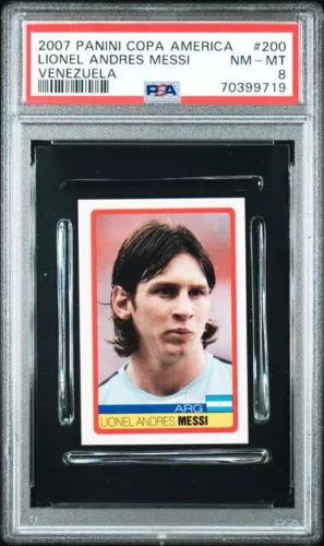 2007 Panini Copa America Venezuela #200 Lionel Andres Messi PSA 8