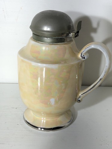 Vintage Fraunfelter Lusterware Syrup Dispenser  - Picture 1 of 5