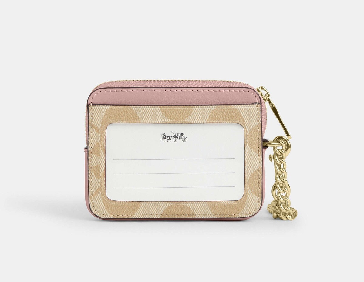 バッグ Coach Optic Signature Bag & Coin Case COACH Optic