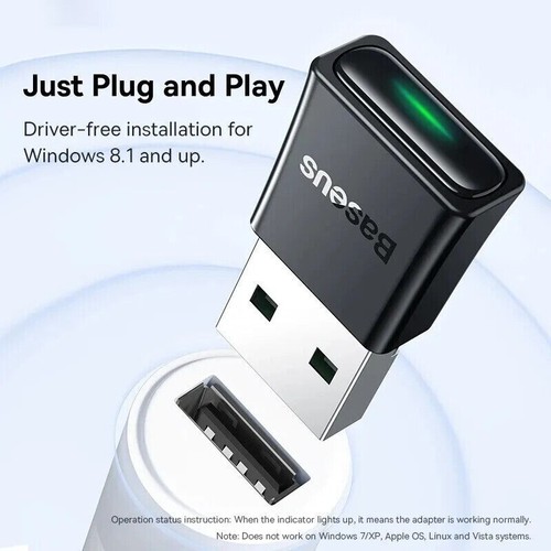 Baseus USB Wireless Bluetooth 5.3 Empfänger Adapter Dongle für PC Laptop Maus - Bild 5 von 12