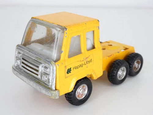 Tonka Semi Cab Truck Toy Model Rare Vintage Yellow Cabover Hapag Lloyd