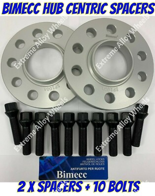 ALUFELGEN SPURVERBREITERUNG 15mm BMW X5 E70 M4X1.25 + SCHRAUBEN NABE ZENTRISCH BIMECC 74.1